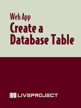 Create a Database Table